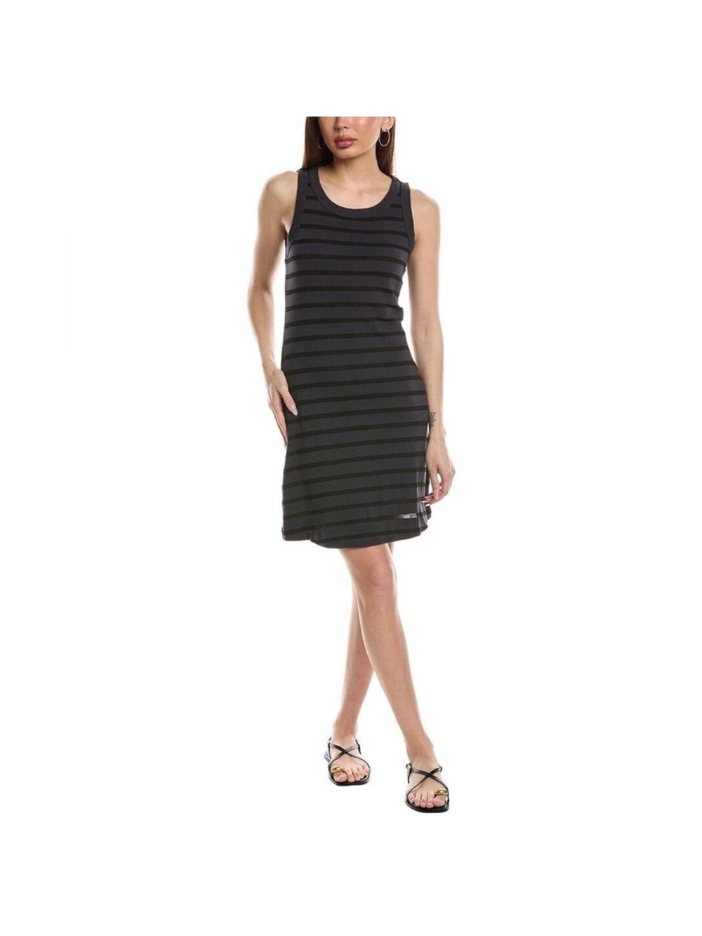 Michael Stars Eliza Striped Tank Dress - in Oxide Black -Small Women NWOT